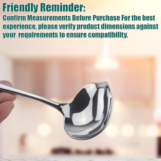Small Gravy Sauce Ladle,18/10 Stainless Steel Ladle With Pouring,Dishwasher Safe.
