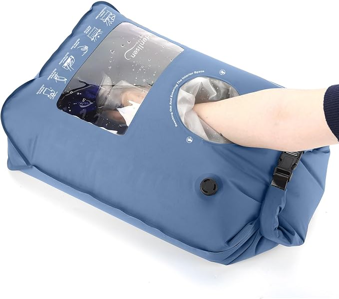 Portable Washing Bag Hand Wash Bag Travel Manual Washer RV Laundry Solution | Camping Washing Machine, Hand Washing Bag, Clothes Washer for Backpacking, Cruise and Vacation Essentials, Travel Washer Bag