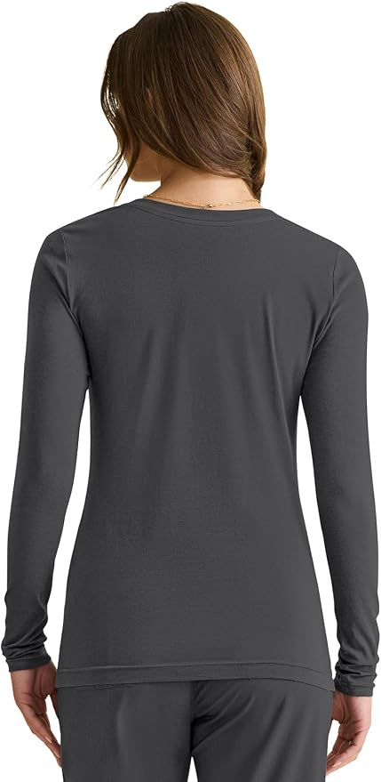 Healing Hands Underscrub Long Sleeve Women Knits Scrub Tops | Soft Cotton Blend Knit, Breathable Stretch Comfort, Machine Wash, Easy Care Fabric, Ideal For Layering Under Scrubs