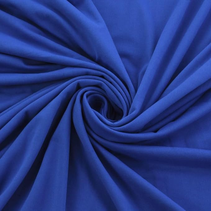 DTY Double-Sided Brushed Fabric 4 Way Stretch Jersey Knit Apparel 58/60" Wide (Royal Blue)