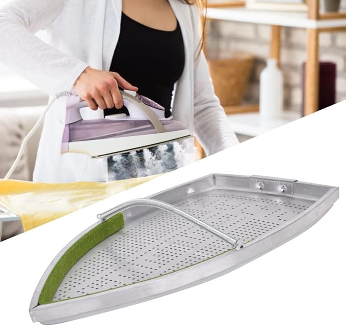 Ironing Shoe, Aluminium Cover Iron Shoe Ironing Shoe Compatible with Most Electric Steam Iron Electric Iron Shoes Cover Ironing Machine Accessories Prevents Scorching, Sticking