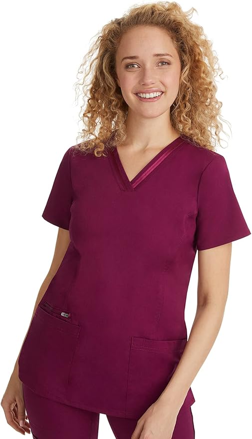Healing Hands Purple Label Scrub Top for Women with 3 Pockets | Princess Paneling, Secure Zip Pocket, Flattering Modern Fit, Organized Storage, Professional Workwear, Easy Care Fabric