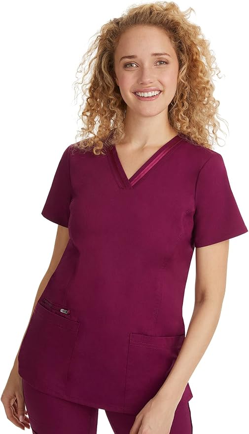 Healing Hands Purple Label Scrub Top for Women with 3 Pockets | Princess Paneling, Secure Zip Pocket, Flattering Modern Fit, Organized Storage, Professional Workwear, Easy Care Fabric