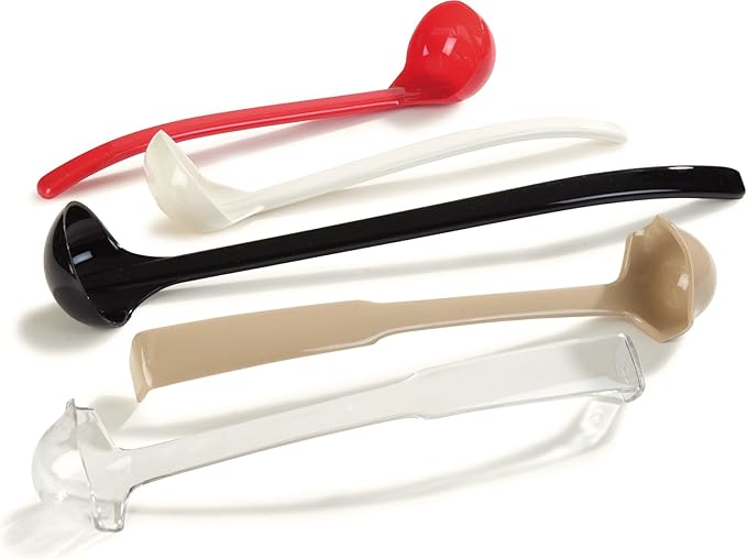 Carlisle FoodService Products 029503 Carly Plastic Dressing/Serving Ladle, 1 oz./9.5", Black (1 Unit)
