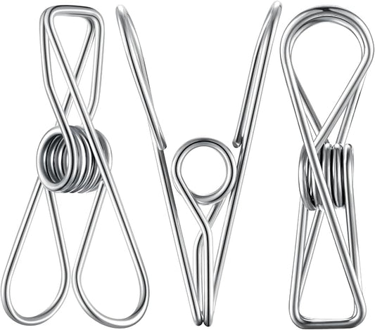 Clothes Pins Metal Stainless Steel Clothespins Laundry Pin Bag Photo Clips | pin stainless outdoor steel clothesline chip strong line wooden clothespin plastic bulk outside close cloths hanging bags