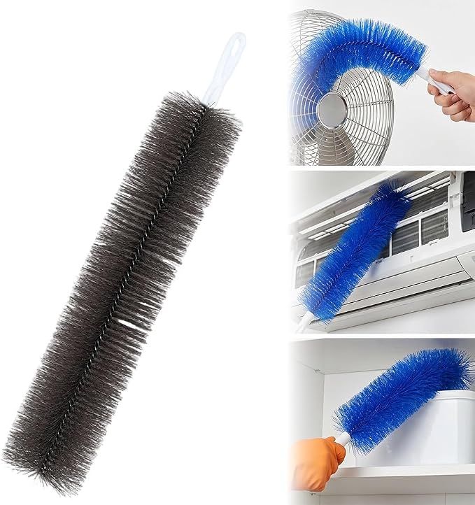 2026 New Bendable Microfiber Head Reusable Dust Remover | Fan Cleaner Brush, Flexible Dusting Brush Tool for Electric Fans Air Conditioning Ceiling Fan Blind Home Car Vents Curtain