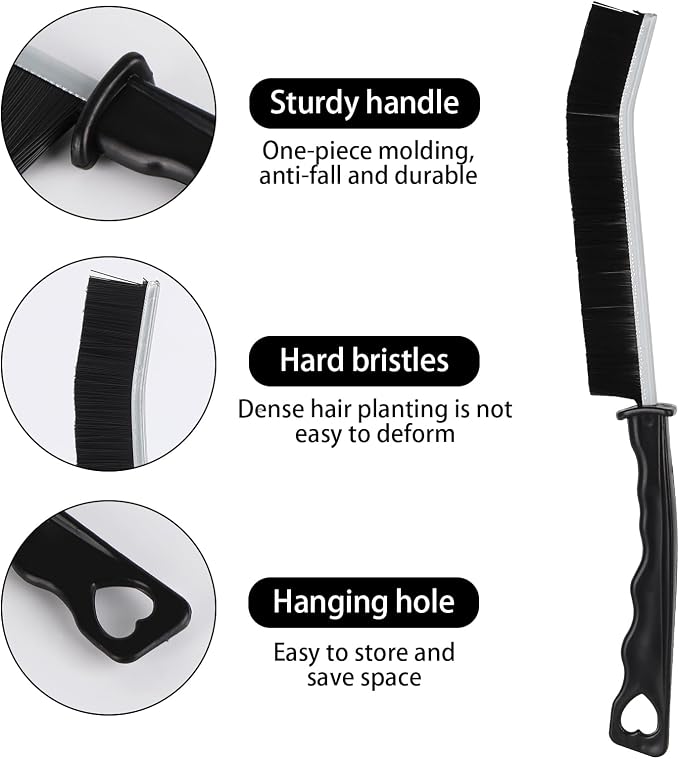 12Pcs Hard Bristle Crevice Cleaning Brush, Grout Cleaner Brush, Multifunctional Gap Cleaning Tool for Household Use, Bathroom, Kitchen, Window,Toilet