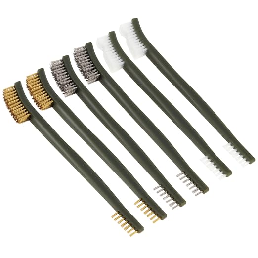 Mini Wire Brush Set, Paint and Dirt Remover, Cleaning Welding Slag and Rust, Handy Steel / Nylon / Brass Brush Suitable for Cleaning Paint / Dirt (6)