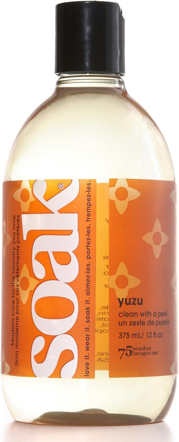 Soak Laundry Soap – No Rinse, Plant Derived Hand Wash Detergent - 375 ml / 12 fl. oz, 75+ Washes (Yuzu)