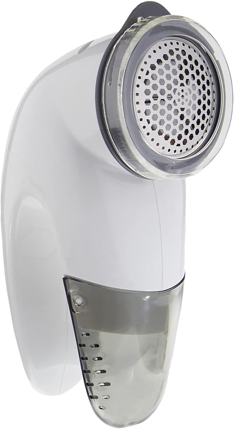 Laundry 360 Portable Fabric Shaver |Triple Blade | Protects Your Clothes | Quickly and Effectively Remove Fluff | Lint | Sweater Saver | White.