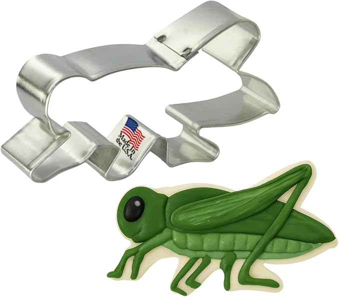 Foose Cookie Cutter 7 Piece Insect 3.5 in Dragonfly, 4.25 in Caterpillar, 3 in Ladybug, 4.5 in Butterfly, 3.5 in Grasshopper, 4.25 in Snail, 3.25 in Mushroom - USA Made