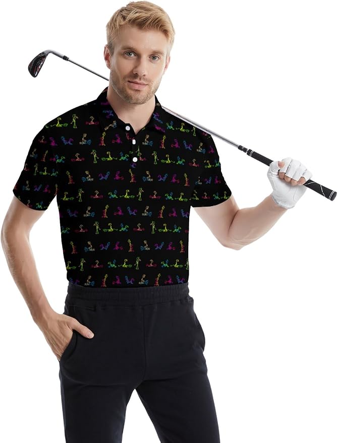 Polo Shirts for Men Moisture Wicking Mens Polo Shirts Patriotic Shirts for Men