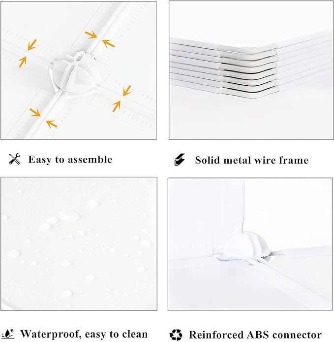AWTATOS 8 Cube Storage Organizer, Closet Organizer Storage Shelf, White | DIY Stackable Storage Cubes Shelves for Closet, Bookcase Bookshelf, Plastic Shelving for Bedroom, Home Office
