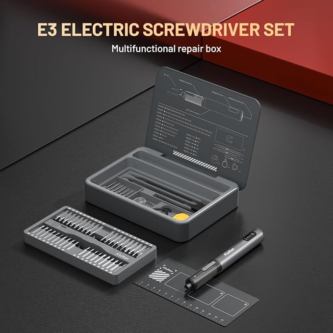 95 in 1 Precision Electric Screwdriver Set with 86 Magnetic Bits, 0.4N.m Torque, Visual Screen, 3-Gear Control & Magnetic Mat, Repair Tool Kit for iPhone, Laptop, Watch, Glasses