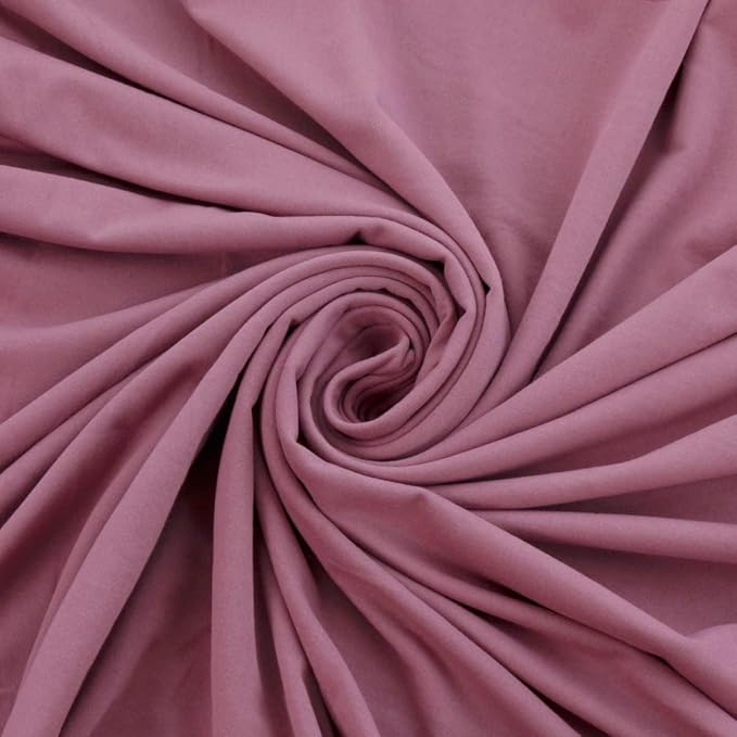 DTY Double-Sided Brushed Fabric 4 Way Stretch Jersey Knit Apparel 58/60" Wide (Purple Vintage)