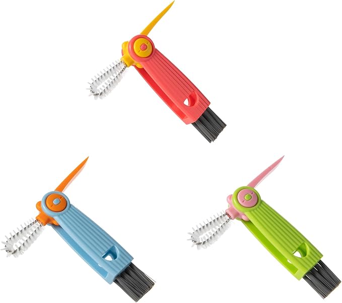 3 in 1 Cup Lid Gap Cleaning Brush Set, Water Baby Bottle Cleaning, 3Pcs | Home Kitchen Crevice Cleaning Tools, Cup Lid Cleaner Brush, Cup Lid Cleaner