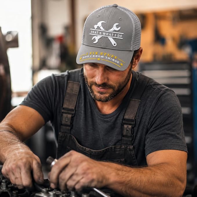 I Fix Stuff Funny Dad Hat,Gifts for Men Who Have Everything,Fathers Day Birthday Gift for Dad OR Husband