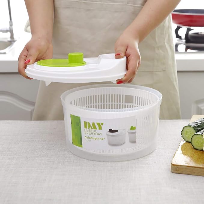Large Capacity Manual Vegetables Washer Dryer Safe Quick Fruit and Vegetable Washing Machine fruit Washing Bowl with Strainer for Kitchen Gadgets Gifts for Men Women