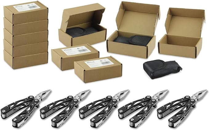Multitool Pliers Set Stainless Steel Screwdriver Tool with 11 Screwdriver Bits Black 10 Pack