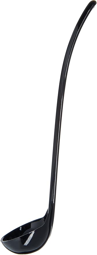 Carlisle FoodService Products 029503 Carly Plastic Dressing/Serving Ladle, 1 oz./9.5", Black (1 Unit)