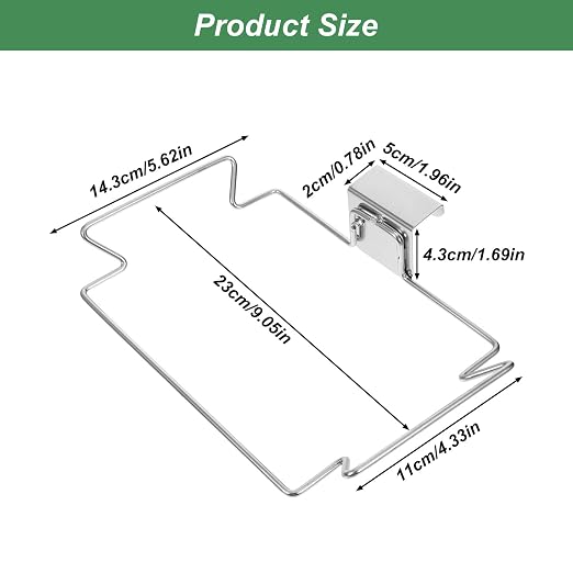 Large Stainless Steel Trash Bag Holder Portable Under Sink Metal Garbage Bags Holder Stand Space Saving Garbage Hanger Frame Hooks for Kitchen Cabinet Doors Bathroom, Kitchen Trash Waste Can(Sliver)