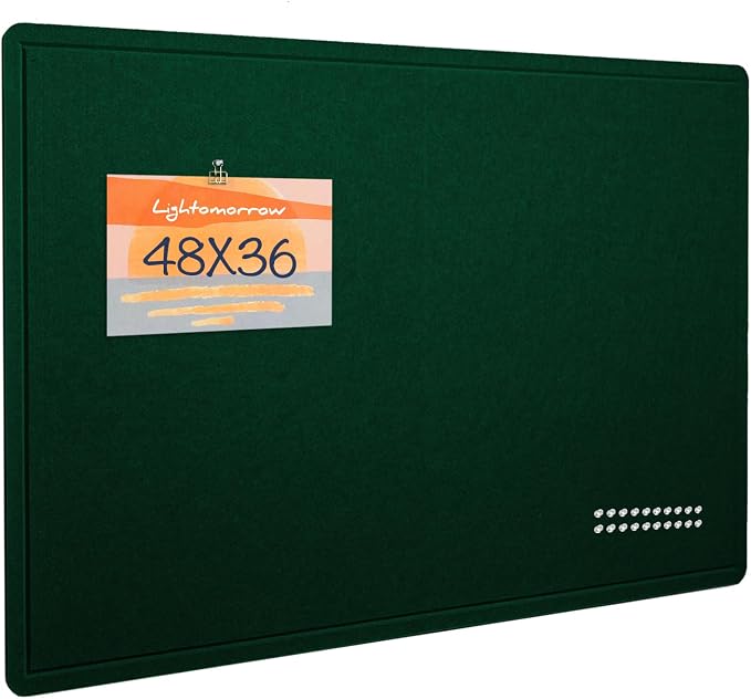 Felt Bulletin Board 48x36 inches, Decorative Pin Board for Home & Office | Cork Board Alternative for Wall with Push Pins, Display Mood Board for Photos, Notes & Reminders
