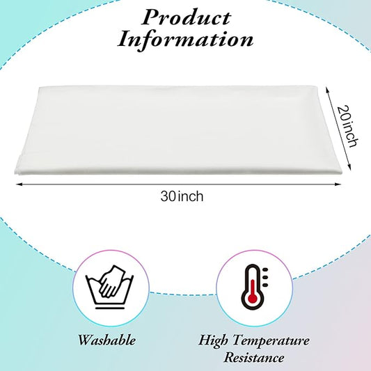 Tegeme 2 Pcs Pressing Cloth for Ironing Silk Organza Cloth Pressing for Iron 20 x 30 Inch Fabric Press Clothing Sewing and Ironing Fabric Protector Press Tool