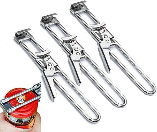 zengxiaoyun® Master Jar & Bottle Opener, Adjustable Multifunctional Stainless Steel Can Opener Jar Lid Gripper, Manual,Kitchen Accessories (3PCS)