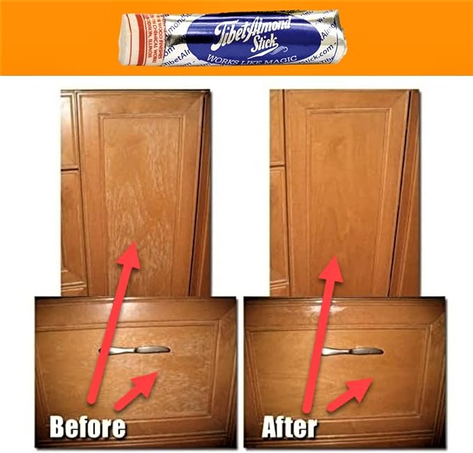 Tibet Almond Stick Scratch Remover - Touch Up and Repair Hardwood, Furniture, Floors Instantly - All-In-One Kit for Restoration of Cabinets, Vinyl, and More - Odorless, Colorless, Non-Toxic