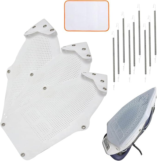 Iron Cover, Universal Heat-Resistant Silicone Soleplate Protector for Electric Irons - Prevents Burns, Scorch Marks & Sticking on Delicate Fabrics Like Silk (3 Sets EY-006)