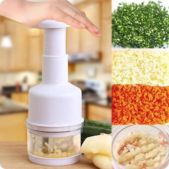 Food Chopper Manual Hand, Handheld Vegetable Chopper, Veggie Choppers Dishwasher Safe, Nut Choppers, Vegetable Cutter, Food Crusher(COLOR:White)