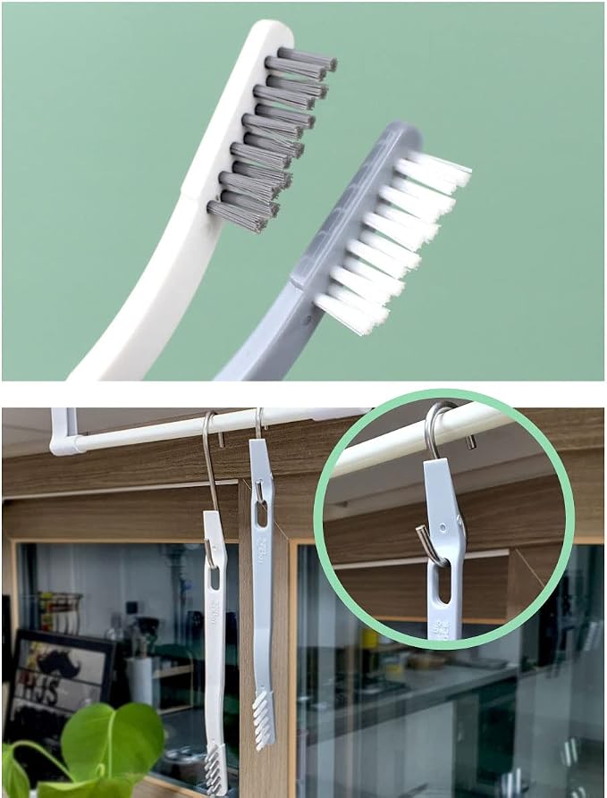 LocknLock Airtight Food Container Crevice Cleaning Brush (Pack of 2) Edge Cleaning, Separator Spatula, Cleaning Inside Rubber Packing, Length 7.7 inches, Hanging Loop