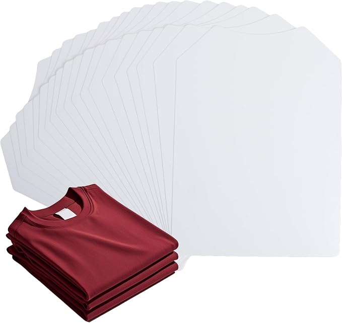 Svaldo White Cardboard Shirt Insert, 10x13.8 inch, Pack of 25, T Shirt Folder Board for Clothes Folding, Paper Shirt Form Inserts for T Shirt Display, DIY Painting, Packaging, Shipping, Storage
