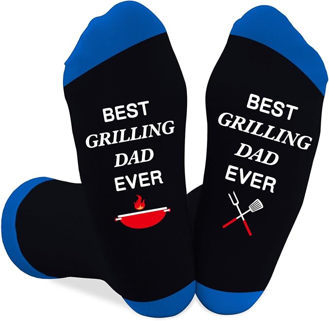 Fathers Day dad gifts christmas Birthday Best Dad Ever Funny Outdoor Hobby Sports Themed Novelty Socks Gift for Men