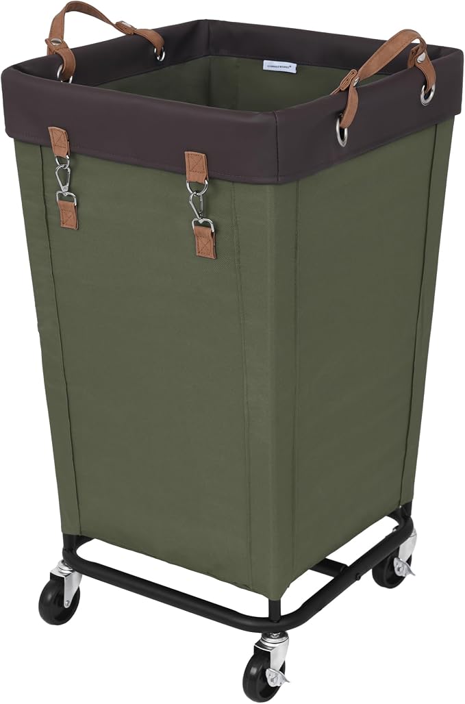 StorageWorks 160L Laundry Basket with Wheels, Rolling Hampers for Clothing