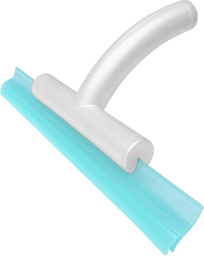 Clerét iDO 12" All-Purpose Squeegee for Shower, Bathroom, Window, Car with Replaceable Dual Edge Aqua Blade Made in the USA