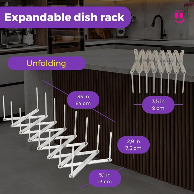 3-in-1 Over Sink Dish Drying Rack – Roll-Up Sink Rack, Silicone Mat & Folding Dish Rack – Multi-Functional, Space-Saving Kitchen Organizer (Grey)