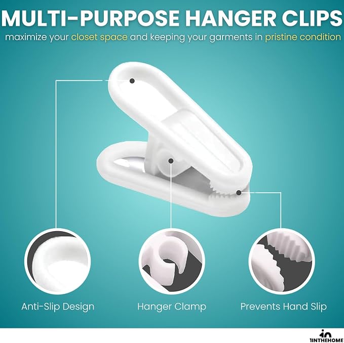 Multi-Purpose Hanger Clips (24 Count) White