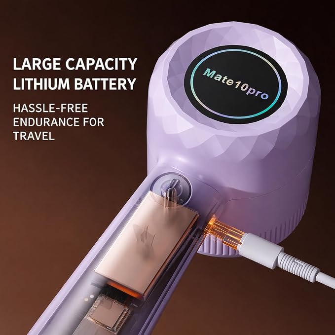 Rechargeable Fabric Shaver Lint Remover for Clothes, Sweaters & Furniture | Couch, Remove Fuzz and Pilling from Blankets, Jackets, Bedding, Purple