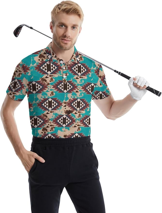 Polo Shirts for Men Moisture Wicking Mens Polo Shirts Patriotic Shirts for Men