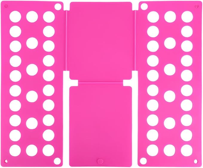 Kids Clothes Folding Board, Small Size Plastic Laundry Folder for Children Quick & Easy Foldable Tool for T-Shirts Pants Pajamas Home Storage Organizer