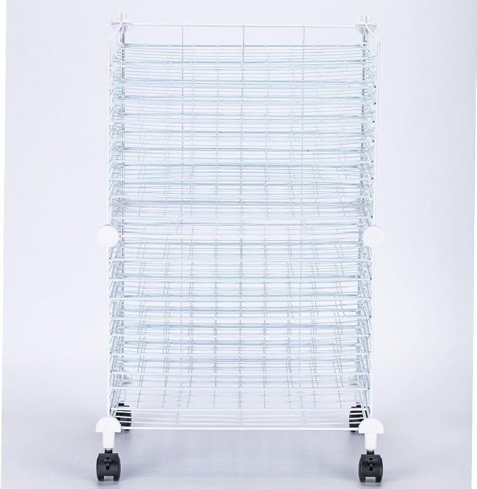FDSDEFEN Art Drying Rack Removable Shelves ，Wall Art Drying Rack，Art Organizer for Kids, Art Studio and Tabletop Storage, Craft Room and Desktop (20 Shelves)