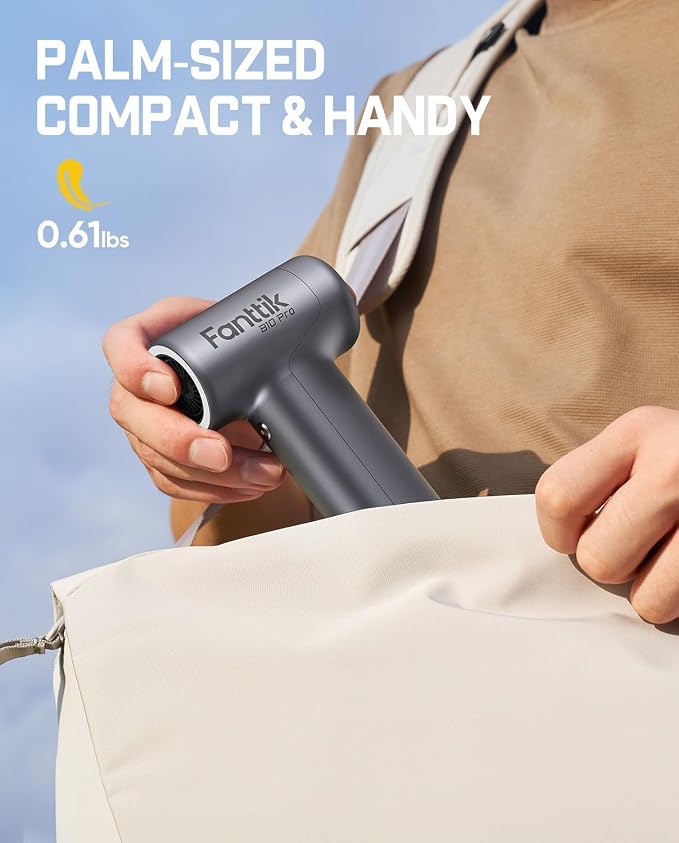 Fanttik B10 Pro Electric Air Duster (Sliver) | 110,000RPM Brushless Motor, One-Tap Booster, 3-Speed Adjustable Control for PC, Keyboard & Electronics