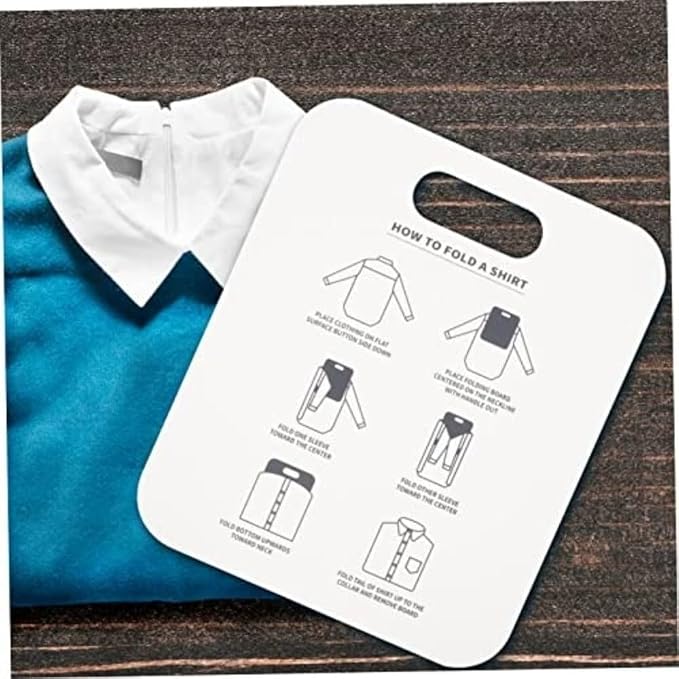 12x10 Inch PP Quick-Fold Laundry Board Rounded Corners Design Clothes Folding Tool for Shirts Pants Storage