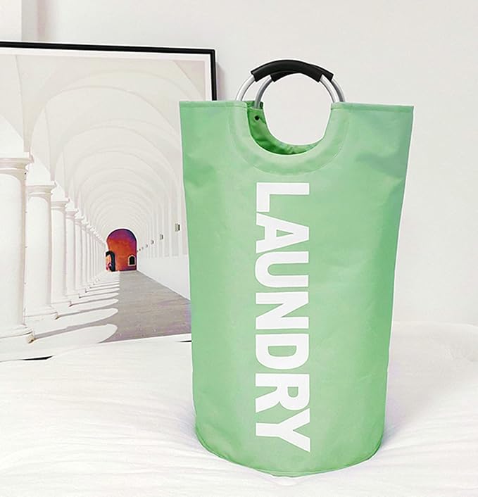 Large Laundry Basket, Laundry Hamper Bag with Handles, 115L Green | Freestanding Tall Dirty Clothes Hamper, Collapsible and Portable Laundry Bin for Dorms and Bedrooms, Thick, Sturdy Fabric
