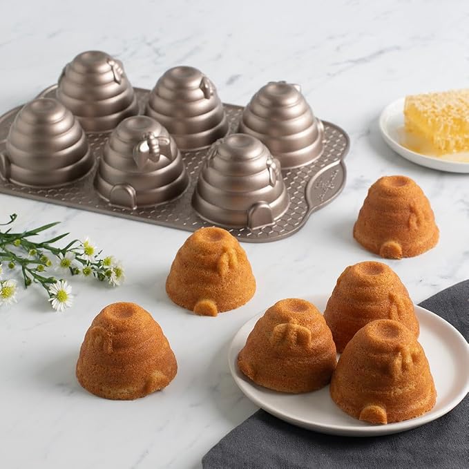 Nordic Ware Beehive Cakelet, 3 Cup Capacity, Toffee