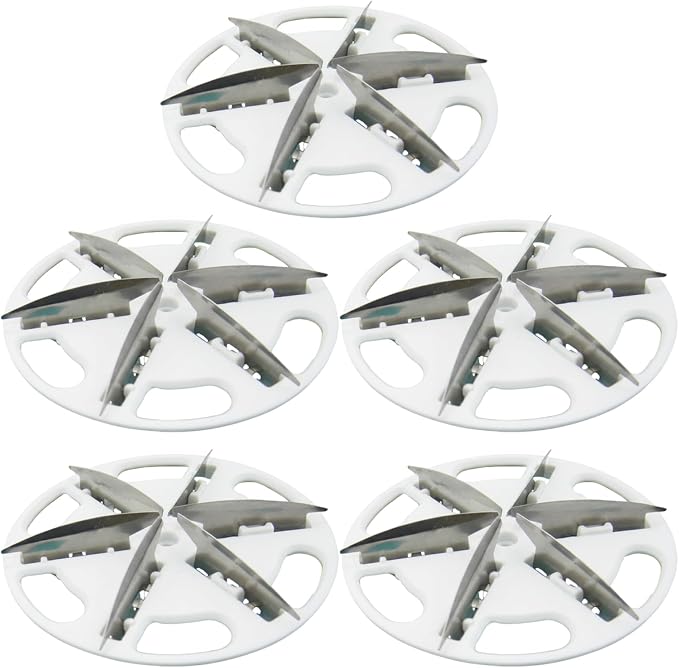 5-Pack Fabric Shaver Replacement Blades, 57mm Alloy Pill Shaver 6-Blade Head for Efficient Lint & Pill Removal