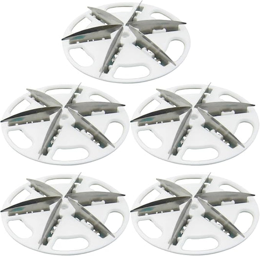 5-Pack Fabric Shaver Replacement Blades, 57mm Alloy Pill Shaver 6-Blade Head for Efficient Lint & Pill Removal