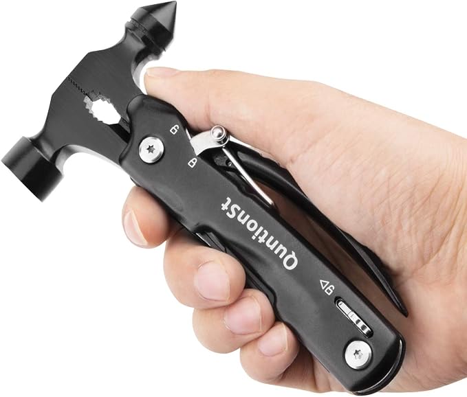 Survival Hammer Multitool 12 in 1, Gifts for Men, Stocking Stuffers for Men | White Elephant Gifts,Birthday Gifts for Husband Boyfriend, Cool Gadgets Tool for Camping Hiking Outdoor (Survival Hammer)
