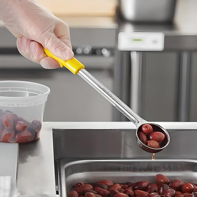 OCS Parts 2-Pack 1 Ounce Perforated and Solid Portion Spoons | Stainless Steel Dishwasher Safe Kitchen Multipurpose Portion and Serving Spoons